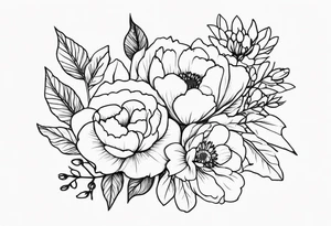 birth flowers tattoo idea