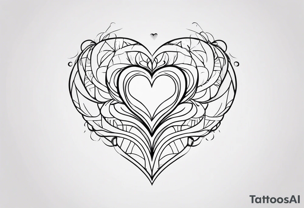 Small tattoo with the name: kaimani with a heart tattoo idea