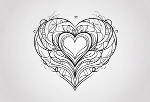Small tattoo with the name: kaimani with a heart tattoo idea