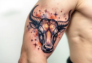 With a glint of steel and chestnut tones, the Taurus vivid star constellation anchors the spring sky. tattoo idea