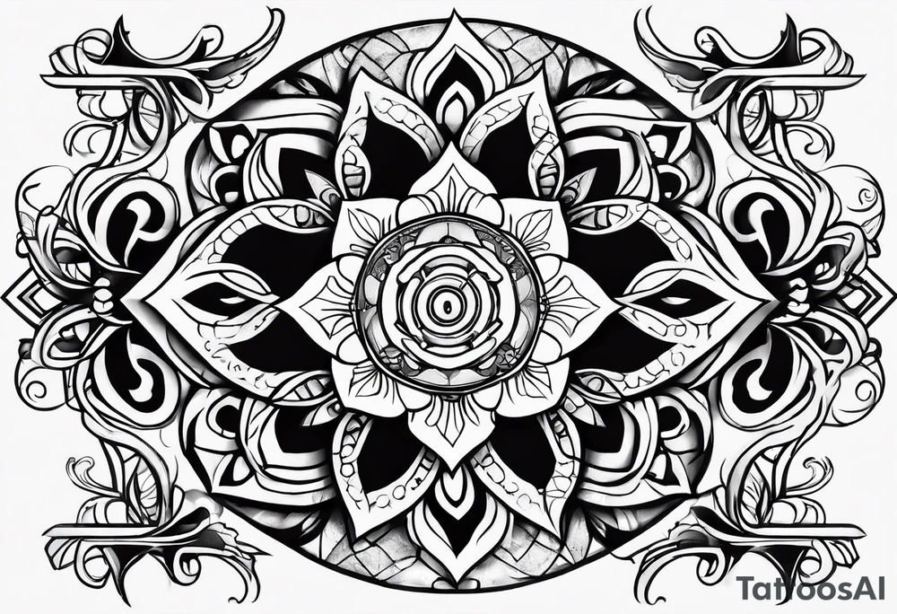 kompass  fineline tattoo idea