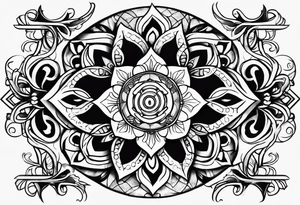 kompass  fineline tattoo idea