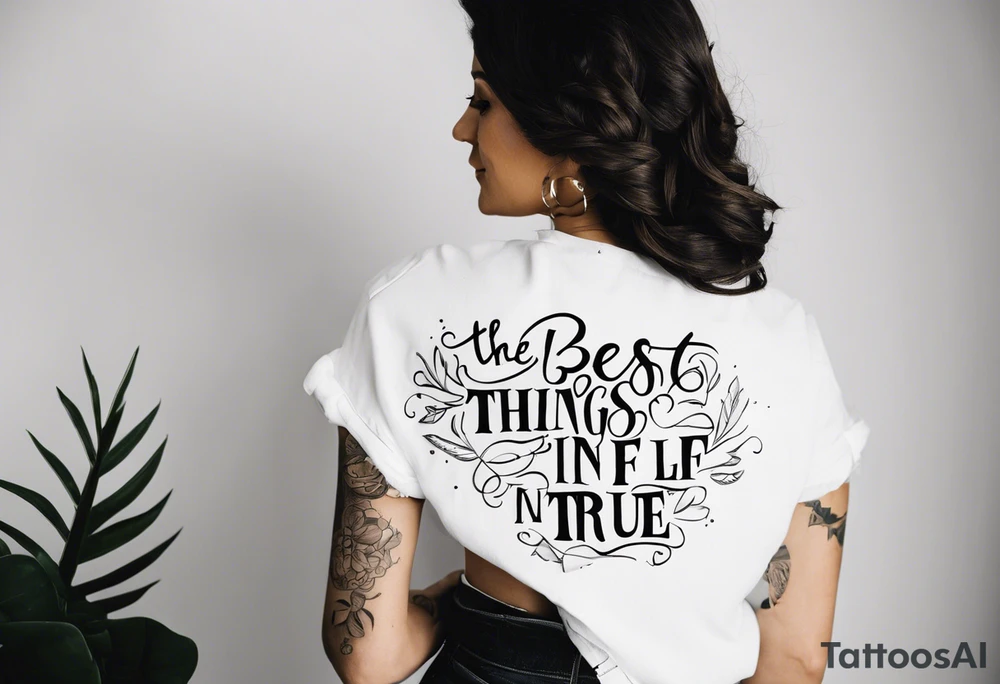 The best things in life are true tattoo idea