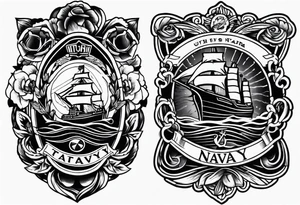 Full sleeve us navy tattoo idea