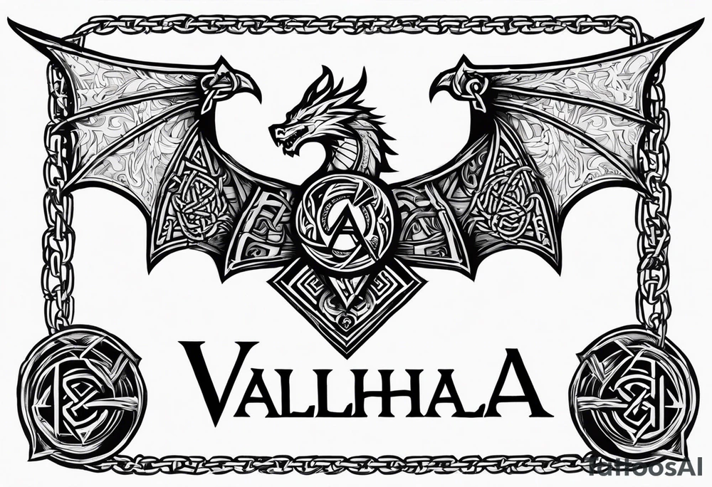 Valhalla sword chain barbed wire
dragon axe Valknut tattoo idea Valhalla sword chain barbed wire
dragon axe Valknut tattoo idea