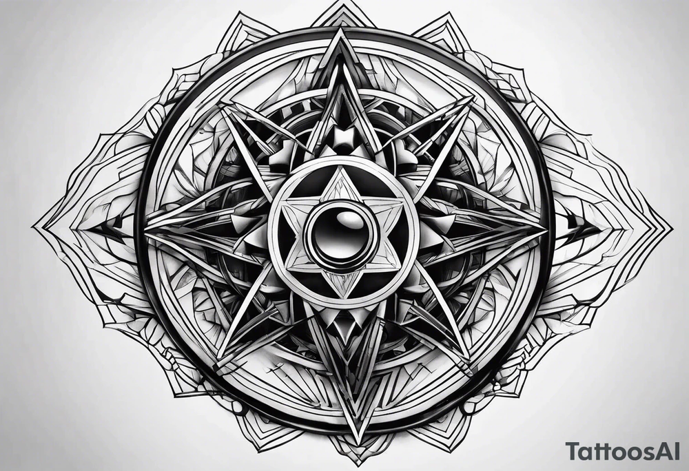 black atom tattoo idea