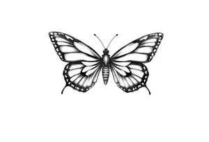 Butterfly tattoo on a neck tattoo idea