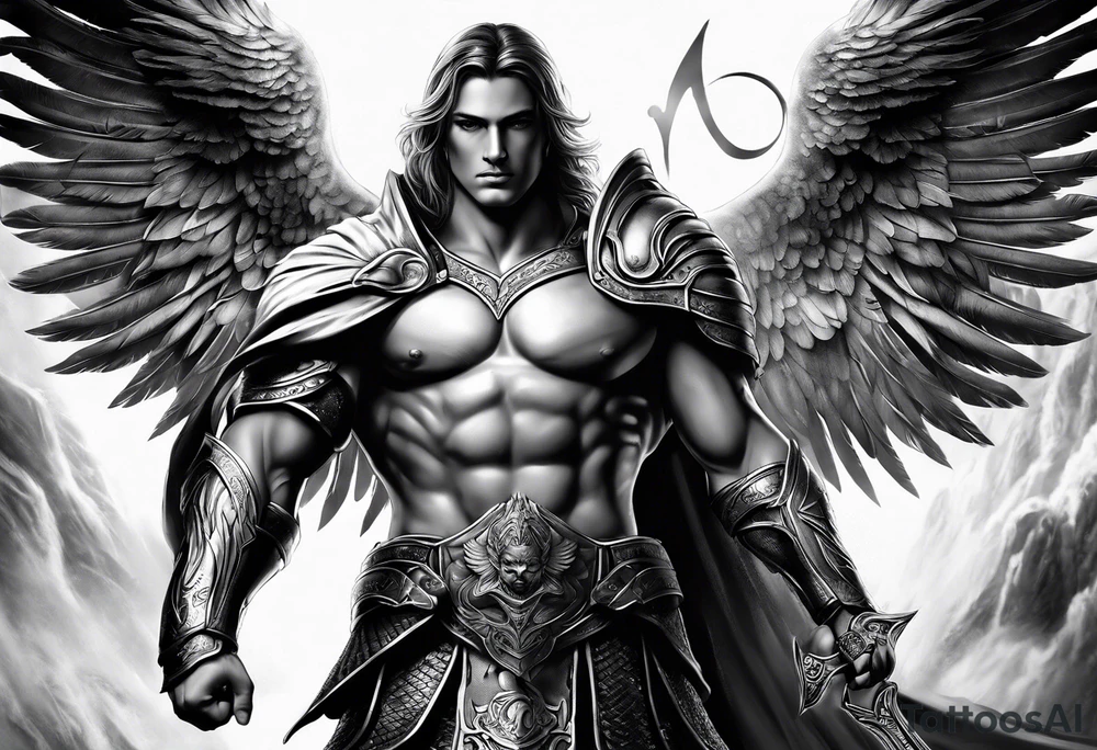 archangel warrior tattoo idea