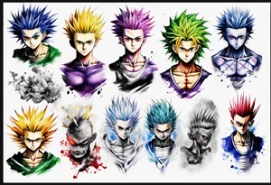 hunter x hunter full arms tattoo idea
