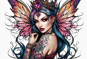 Evil fairy tattoo idea