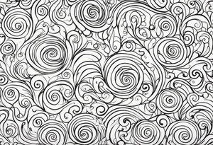 Swirls and whirls of lace repeating tattoo idea