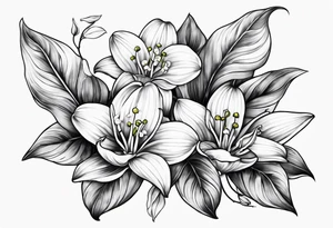 Lilly of the valley and Saturn tattoo idea