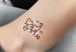 simple, fine line tattoo that includes my sisters handwriting "my favorite sister" and incorporate a single puzzle piece. This will be on my ankle and should be small tattoo idea