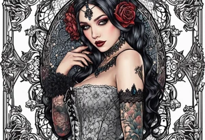 Victorian goth, lace tattoo idea