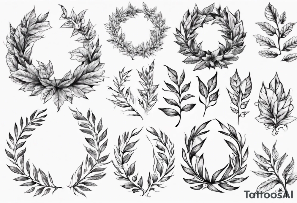 wreath leaves tattoo tattoo idea
