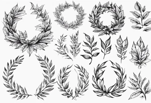 wreath leaves tattoo tattoo idea