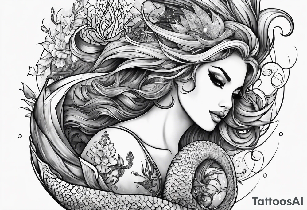 Mermaid tattoo idea