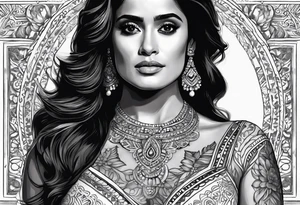 Salma Hayek 
Charra
Dress tattoo idea