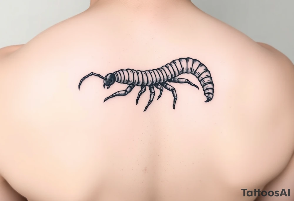 long centipede tattoo idea