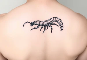 long centipede tattoo idea