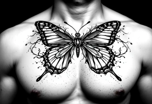 A bow tie and a butterfly tattoo idea