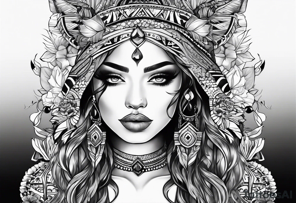 Romy Aliah with forrest tattoo idea