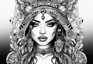 Romy Aliah with forrest tattoo idea