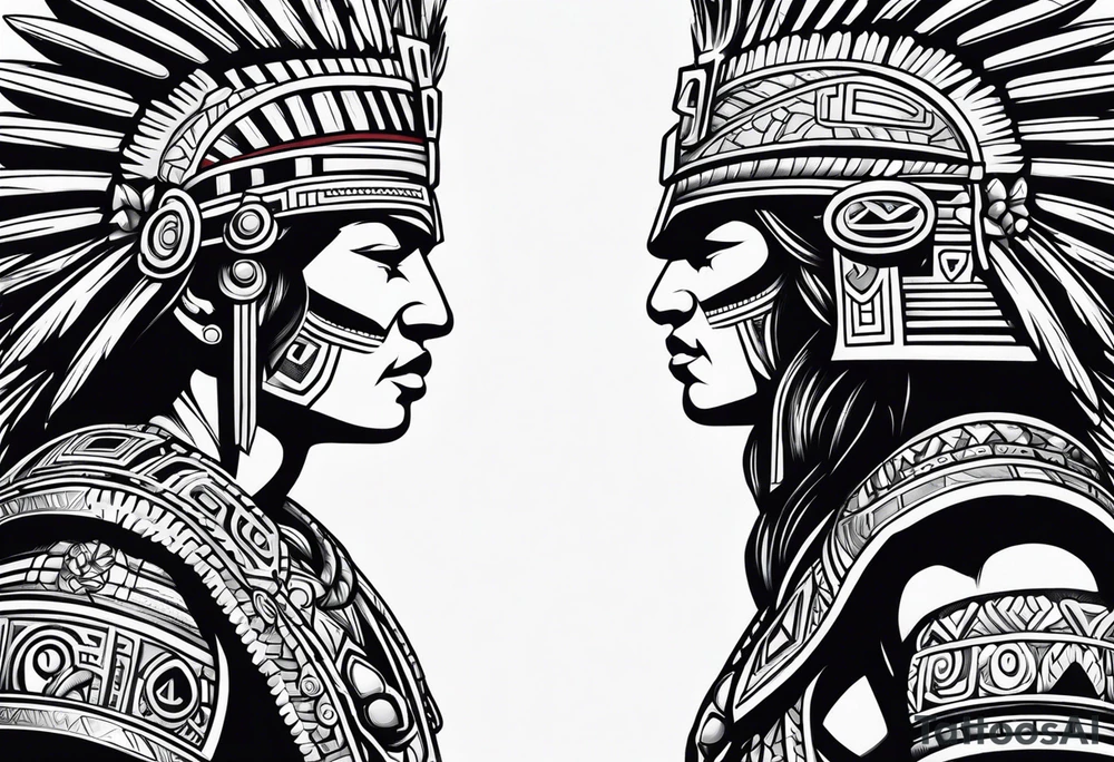 Aztec warrior tattoo idea