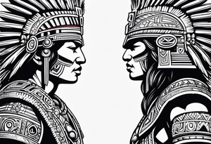 Aztec warrior tattoo idea