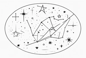 Constellation 🌌 with stars tattoo idea