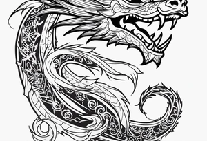 chinese dragon, day of the dead skeleton tattoo idea