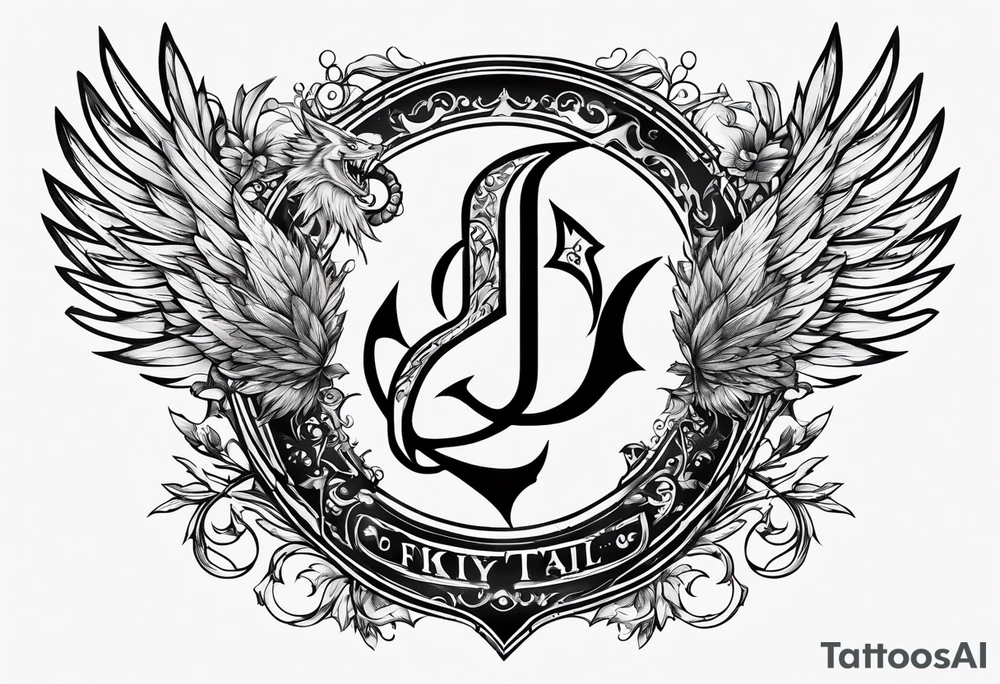 Fairy tail logo but as a fairy with a tail tattoo idea