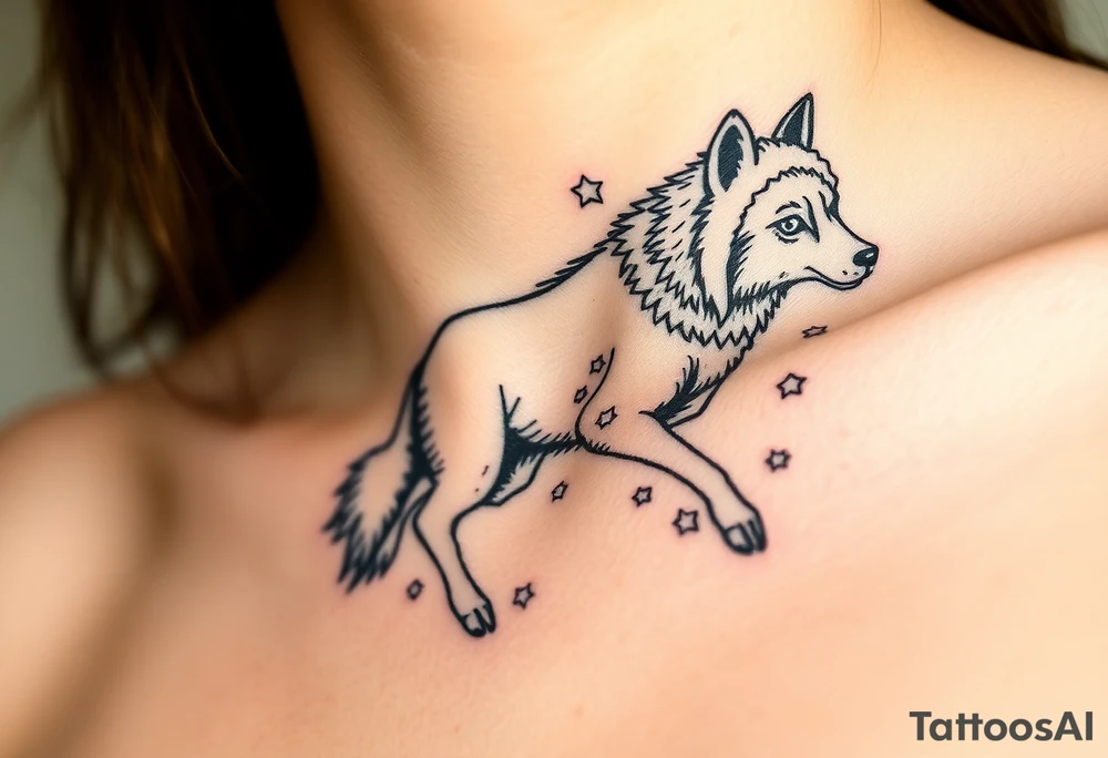 Wolf wearing a sheep like a costume prowling around tattoo idea Wolf wearing a sheep like a costume prowling around tattoo idea