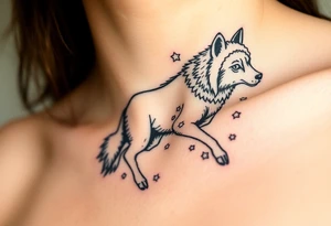 Wolf wearing a sheep like a costume prowling around tattoo idea