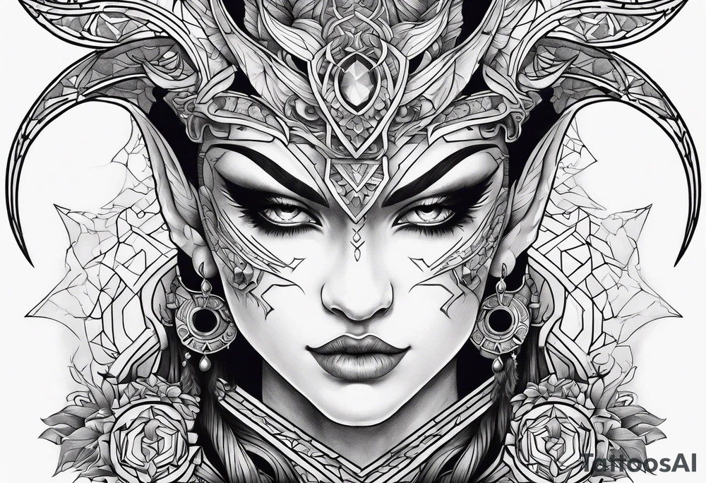 Demon tattoo idea