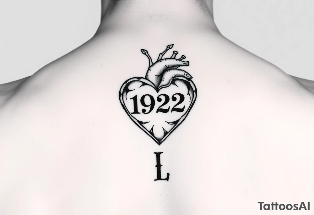 Heart with 192 in the middle and a L on the end tattoo idea