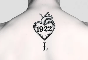 Heart with 192 in the middle and a L on the end tattoo idea