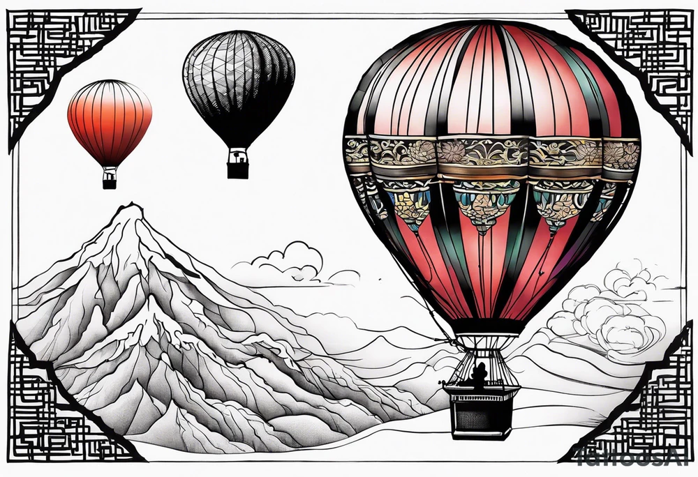 Hot air balloon tattoo idea