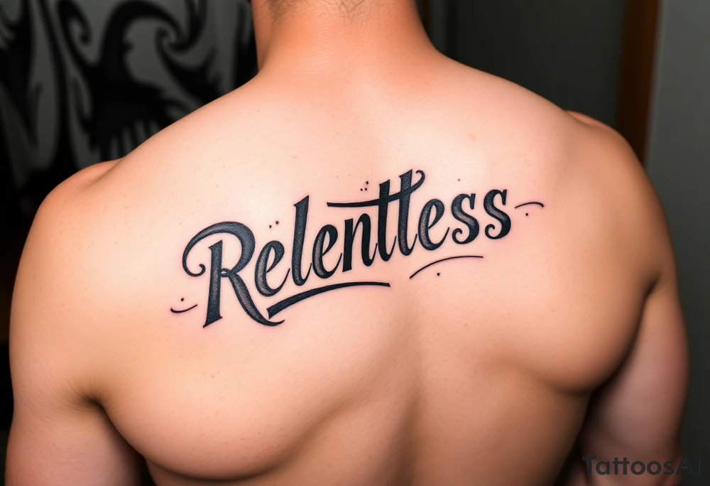 tatoo on a wrist representing "relentless" tattoo idea