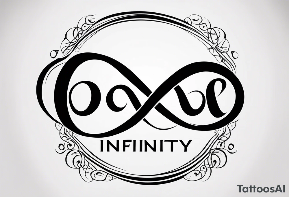 infinity symbol with name Pam tattoo idea