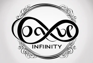 infinity symbol with name Pam tattoo idea