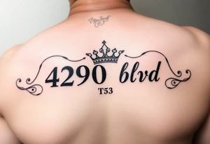 Address of 4290 blvd T53 with a crown tattoo idea
