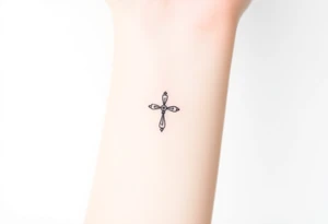 Small cross tattoo idea