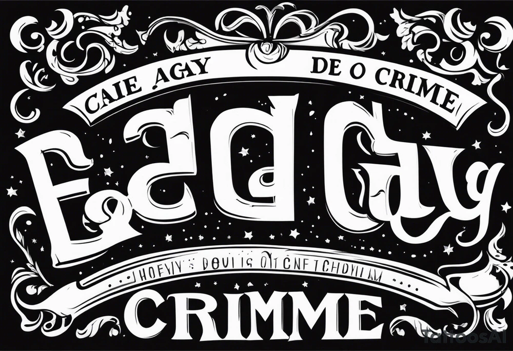 Be gay do crime tattoo idea