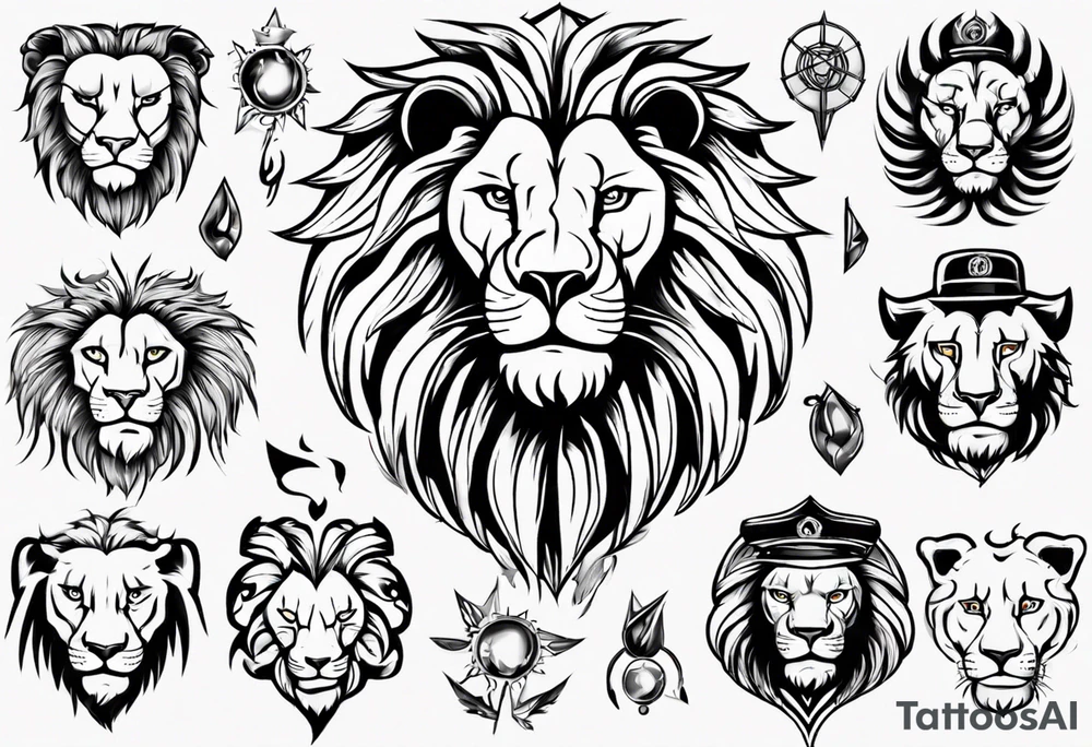 Un lion tattoo idea