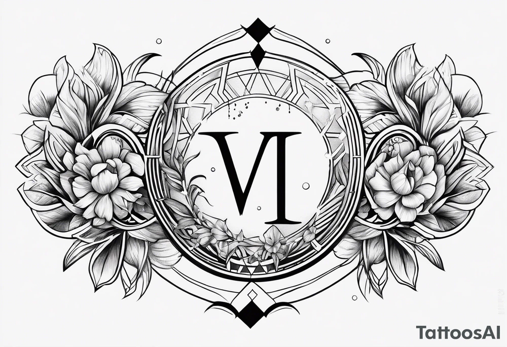 Virgo and Scorpio symbol tattoo idea