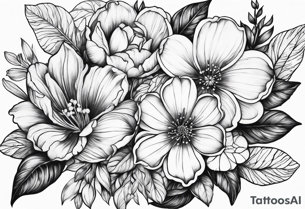 April 8,2017 December 27,2018 flower tattoo idea