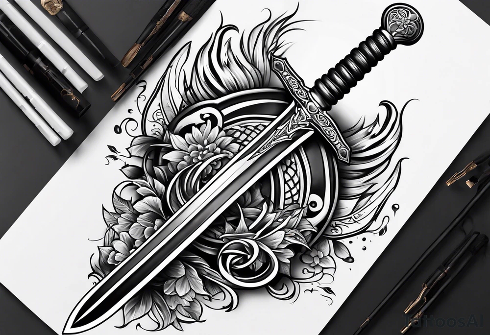 Zulfiqar sword tattoo idea