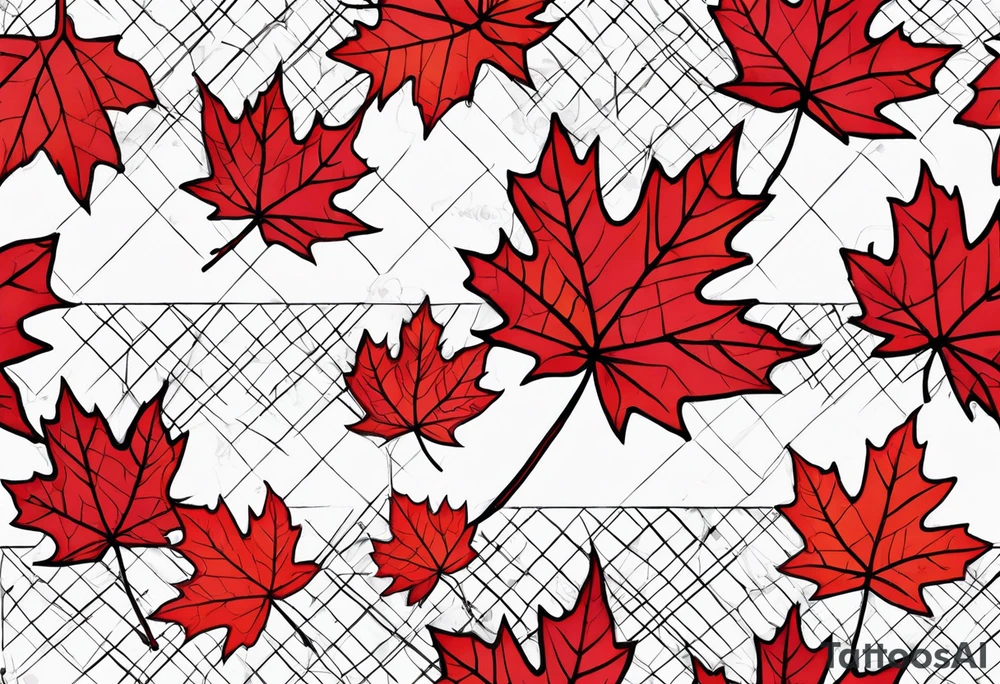 Tartan Maple leaf tattoo idea