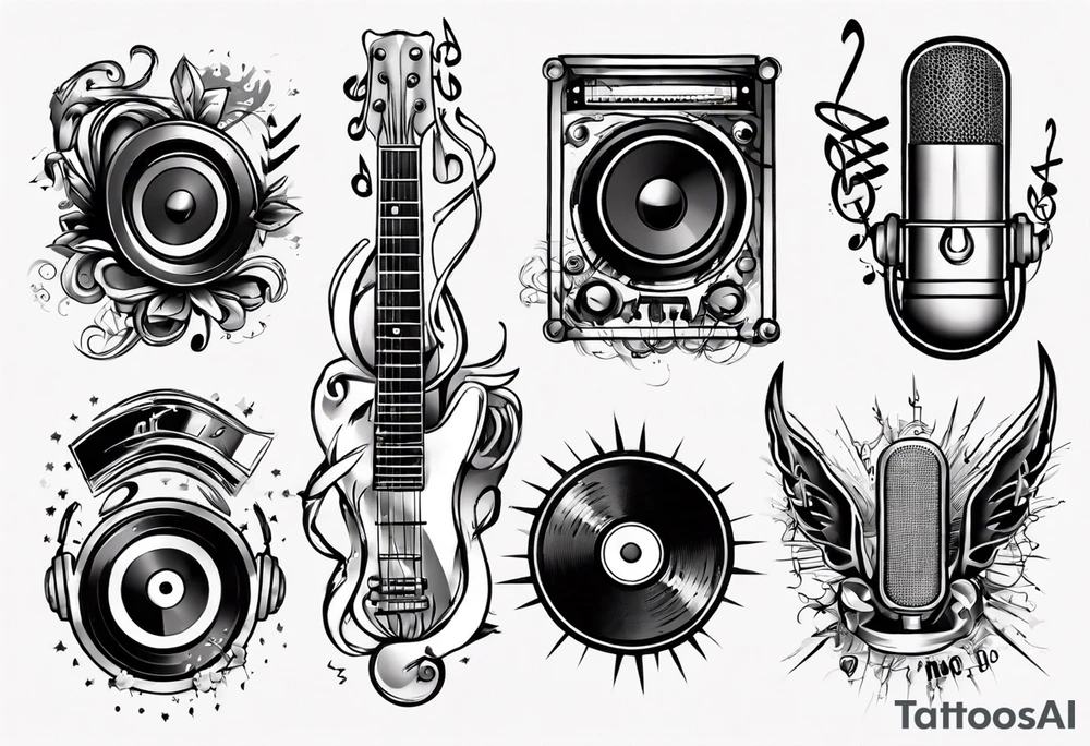 music sound tattoo idea